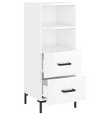 VidaXL Dressoir 34,5x34x90 cm bewerkt hout hoogglans wit