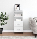 VidaXL Dressoir 34,5x34x90 cm bewerkt hout wit