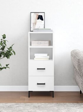 VidaXL Dressoir 34,5x34x90 cm bewerkt hout wit