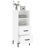 VidaXL Dressoir 34,5x34x90 cm bewerkt hout wit