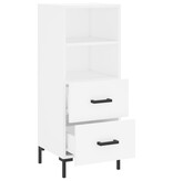 VidaXL Dressoir 34,5x34x90 cm bewerkt hout wit