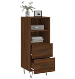 VidaXL Dressoir 34,5x34x90 cm bewerkt hout bruineikenkleurig