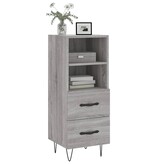 VidaXL Dressoir 34,5x34x90 cm bewerkt hout grijs sonoma eikenkleurig