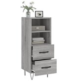 VidaXL Dressoir 34,5x34x90 cm bewerkt hout grijs sonoma eikenkleurig