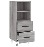 VidaXL Dressoir 34,5x34x90 cm bewerkt hout grijs sonoma eikenkleurig
