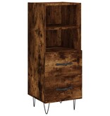VidaXL Dressoir 34,5x34x90 cm bewerkt hout gerookt eiken