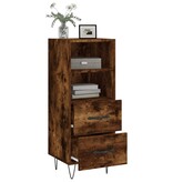 VidaXL Dressoir 34,5x34x90 cm bewerkt hout gerookt eiken
