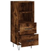 VidaXL Dressoir 34,5x34x90 cm bewerkt hout gerookt eiken