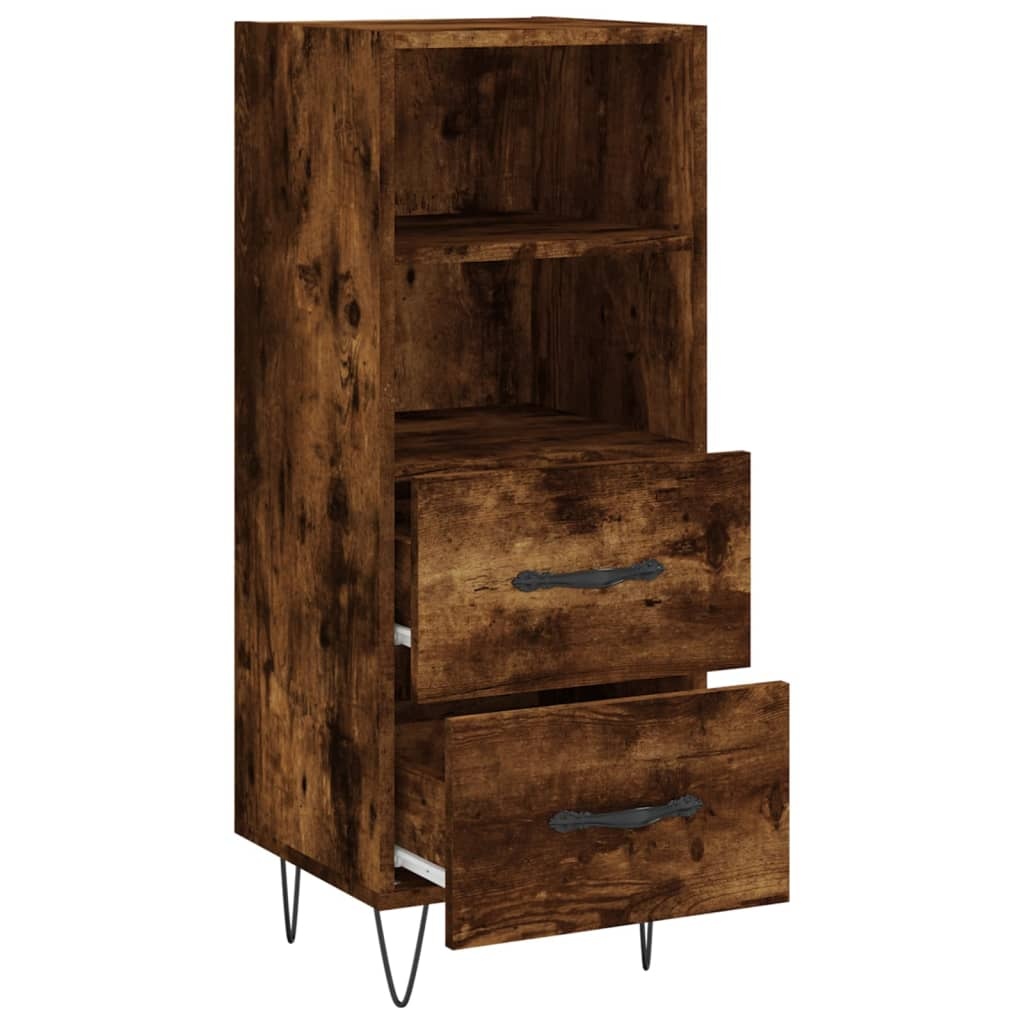 VidaXL Dressoir 34,5x34x90 cm bewerkt hout gerookt eiken
