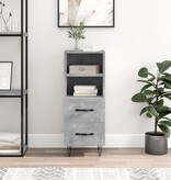 VidaXL Dressoir 34,5x34x90 cm bewerkt hout betongrijs