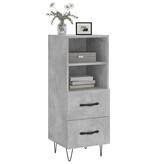 VidaXL Dressoir 34,5x34x90 cm bewerkt hout betongrijs
