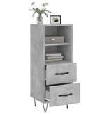 VidaXL Dressoir 34,5x34x90 cm bewerkt hout betongrijs