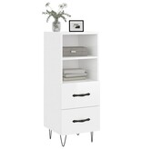 VidaXL Dressoir 34,5x34x90 cm bewerkt hout hoogglans wit