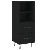 VidaXL Dressoir 34,5x34x90 cm bewerkt hout zwart