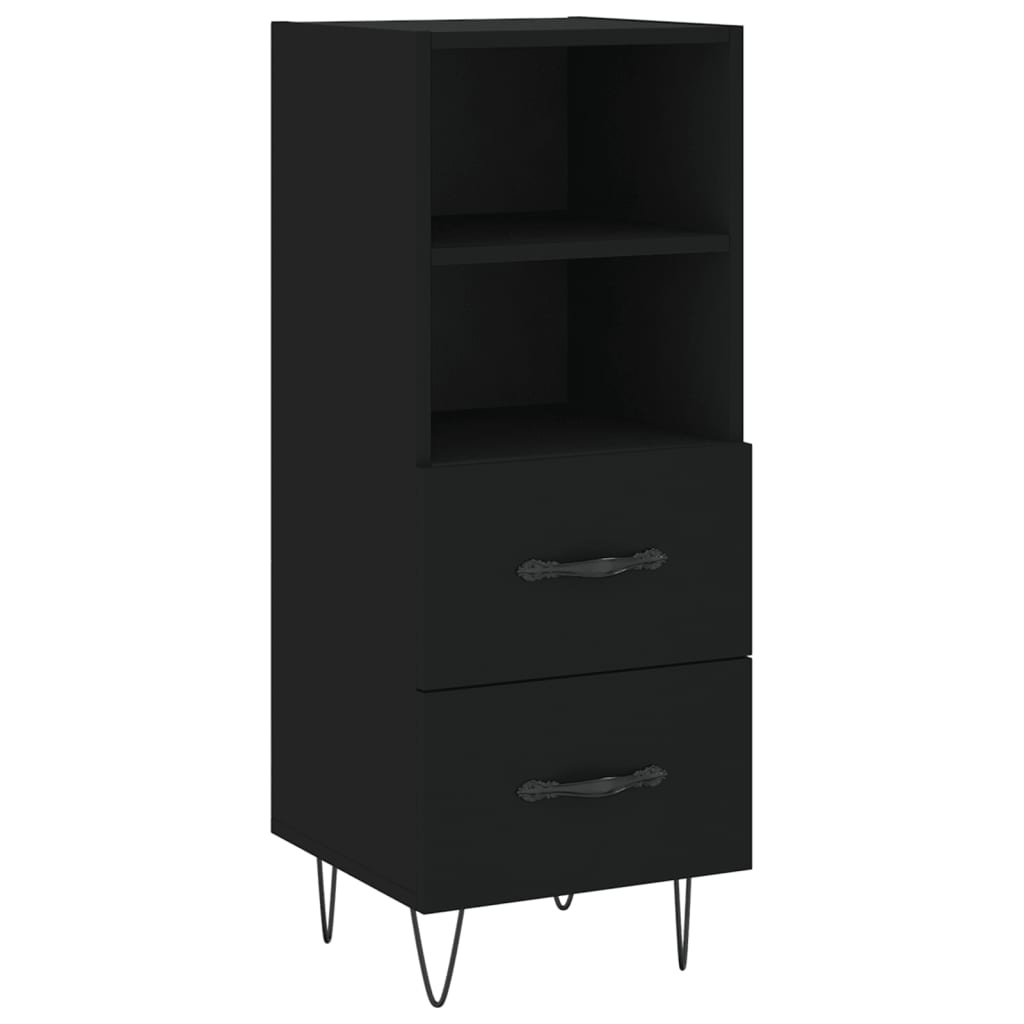 VidaXL Dressoir 34,5x34x90 cm bewerkt hout zwart