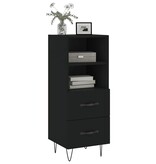 VidaXL Dressoir 34,5x34x90 cm bewerkt hout zwart