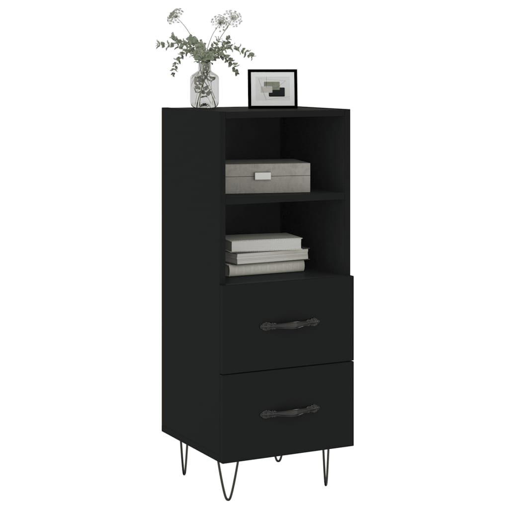 VidaXL Dressoir 34,5x34x90 cm bewerkt hout zwart