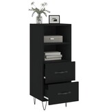 VidaXL Dressoir 34,5x34x90 cm bewerkt hout zwart