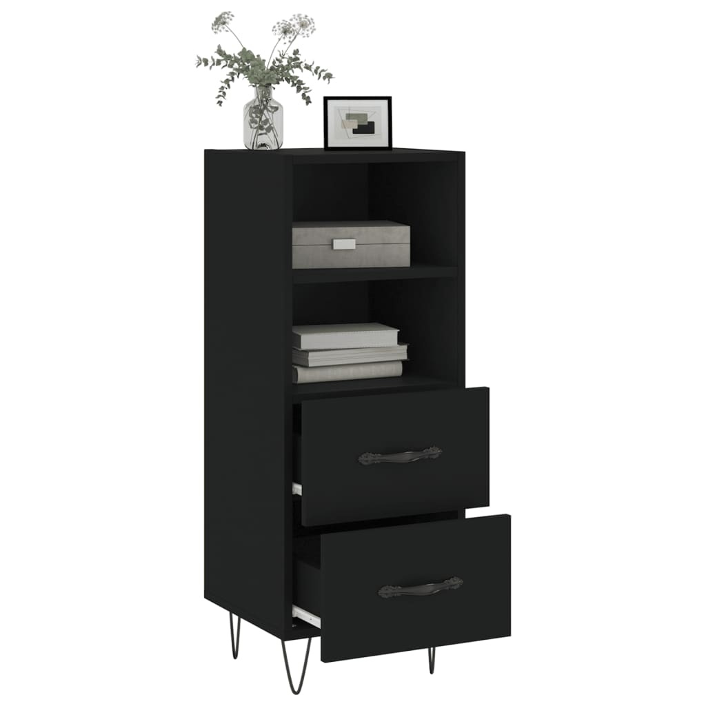 VidaXL Dressoir 34,5x34x90 cm bewerkt hout zwart