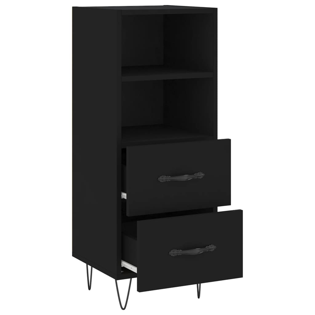 VidaXL Dressoir 34,5x34x90 cm bewerkt hout zwart