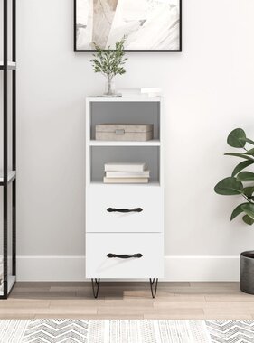 VidaXL Dressoir 34,5x34x90 cm bewerkt hout wit