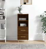 VidaXL Dressoir 34,5x34x90 cm bewerkt hout bruineikenkleurig