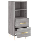 VidaXL Dressoir 34,5x34x90 cm bewerkt hout grijs sonoma eikenkleurig
