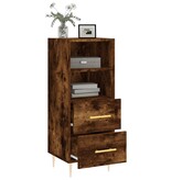 VidaXL Dressoir 34,5x34x90 cm bewerkt hout gerookt eiken