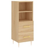 VidaXL Dressoir 34,5x34x90 cm bewerkt hout sonoma eiken