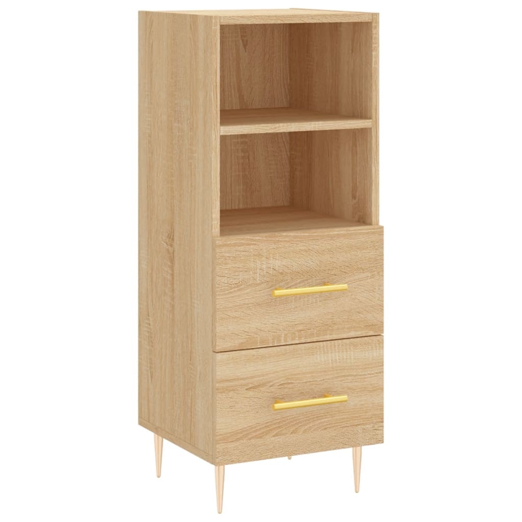 VidaXL Dressoir 34,5x34x90 cm bewerkt hout sonoma eiken