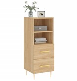 VidaXL Dressoir 34,5x34x90 cm bewerkt hout sonoma eiken