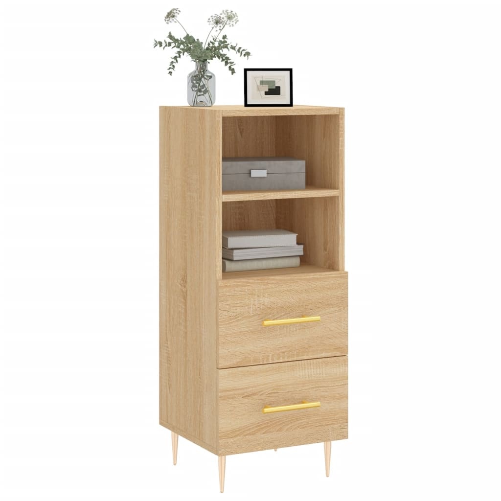 VidaXL Dressoir 34,5x34x90 cm bewerkt hout sonoma eiken
