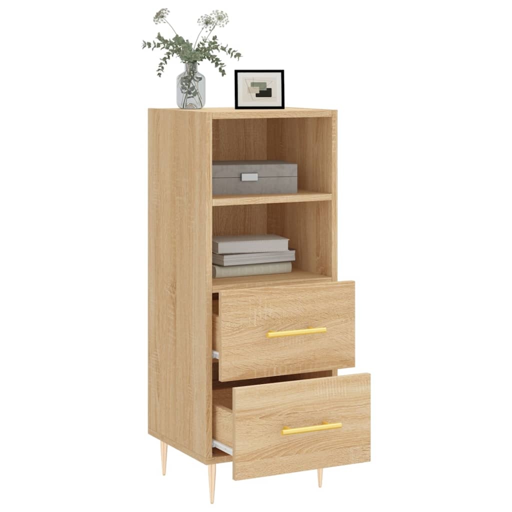 VidaXL Dressoir 34,5x34x90 cm bewerkt hout sonoma eiken