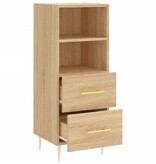 VidaXL Dressoir 34,5x34x90 cm bewerkt hout sonoma eiken