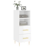 VidaXL Dressoir 34,5x34x90 cm bewerkt hout hoogglans wit