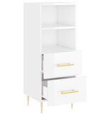 VidaXL Dressoir 34,5x34x90 cm bewerkt hout hoogglans wit