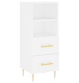 VidaXL Dressoir 34,5x34x90 cm bewerkt hout wit