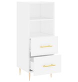 VidaXL Dressoir 34,5x34x90 cm bewerkt hout wit