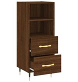 VidaXL Dressoir 34,5x34x90 cm bewerkt hout bruineikenkleurig