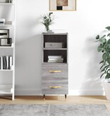 VidaXL Dressoir 34,5x34x90 cm bewerkt hout grijs sonoma eikenkleurig