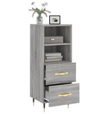 VidaXL Dressoir 34,5x34x90 cm bewerkt hout grijs sonoma eikenkleurig