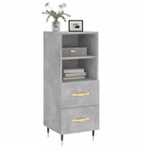 VidaXL Dressoir 34,5x34x90 cm bewerkt hout betongrijs