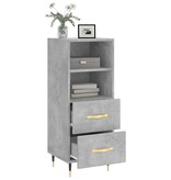 VidaXL Dressoir 34,5x34x90 cm bewerkt hout betongrijs