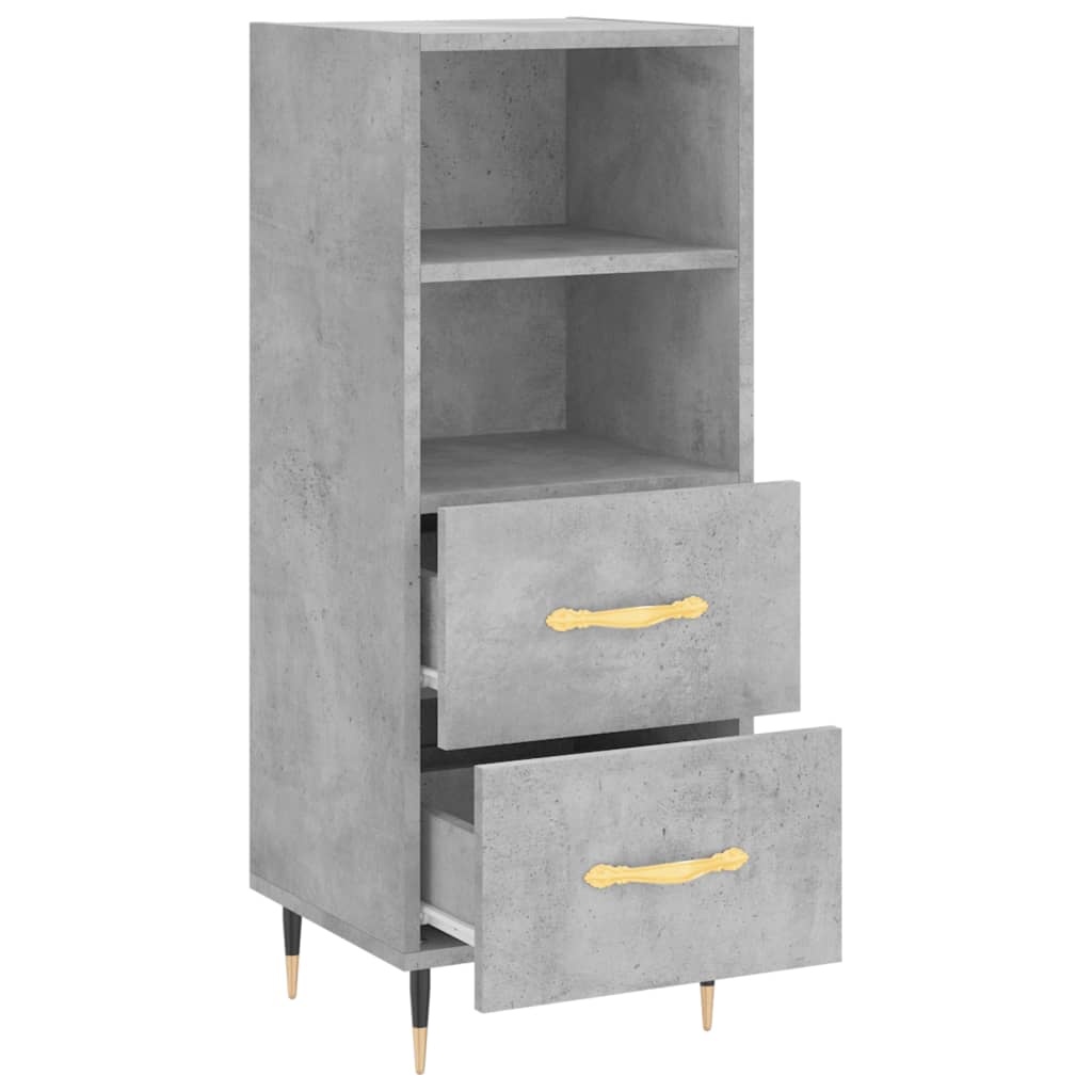 VidaXL Dressoir 34,5x34x90 cm bewerkt hout betongrijs