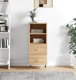 VidaXL Dressoir 34,5x34x90 cm bewerkt hout sonoma eiken