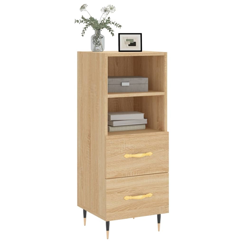VidaXL Dressoir 34,5x34x90 cm bewerkt hout sonoma eiken