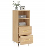 VidaXL Dressoir 34,5x34x90 cm bewerkt hout sonoma eiken