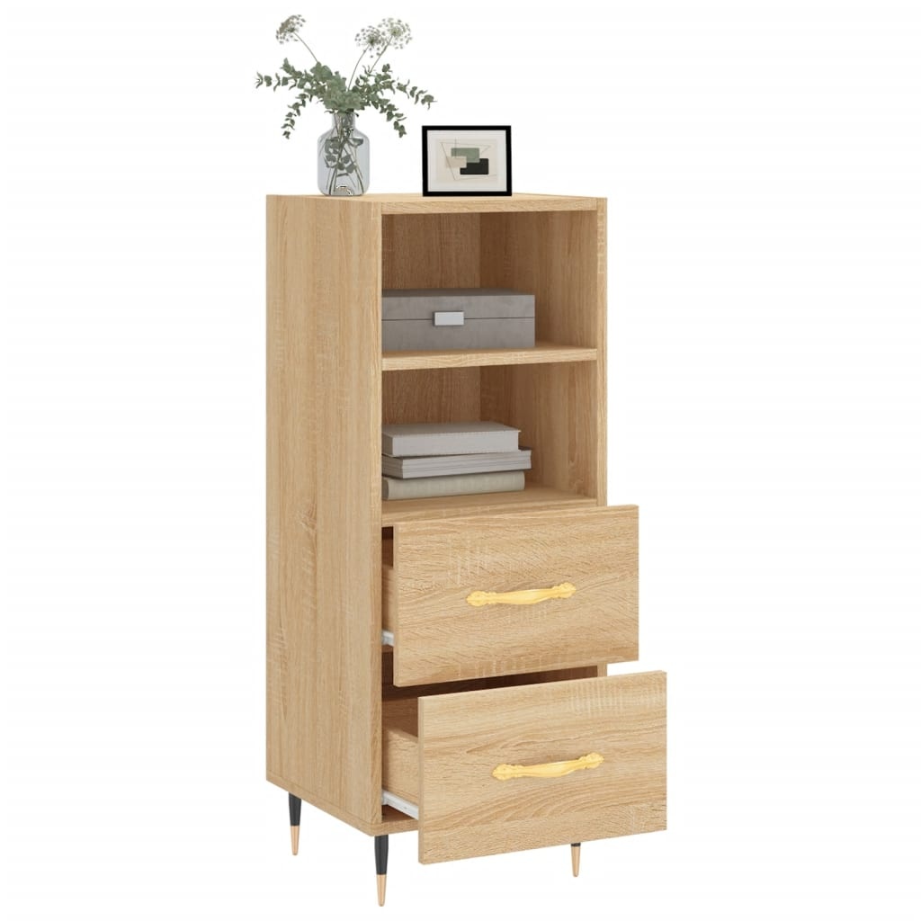 VidaXL Dressoir 34,5x34x90 cm bewerkt hout sonoma eiken