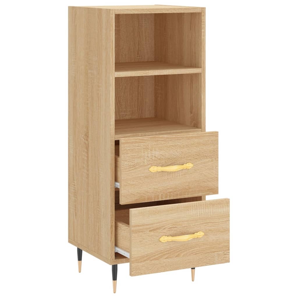 VidaXL Dressoir 34,5x34x90 cm bewerkt hout sonoma eiken