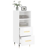 VidaXL Dressoir 34,5x34x90 cm bewerkt hout hoogglans wit